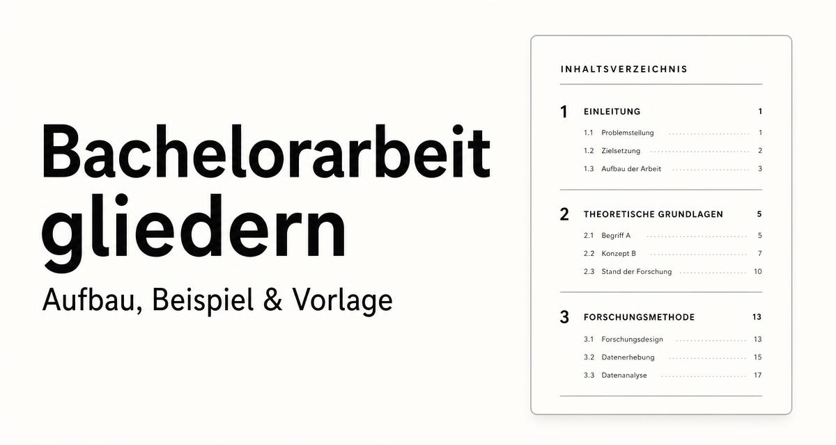 Bachelorarbeit gliedern: Aufbau, Beispiel und Vorlage