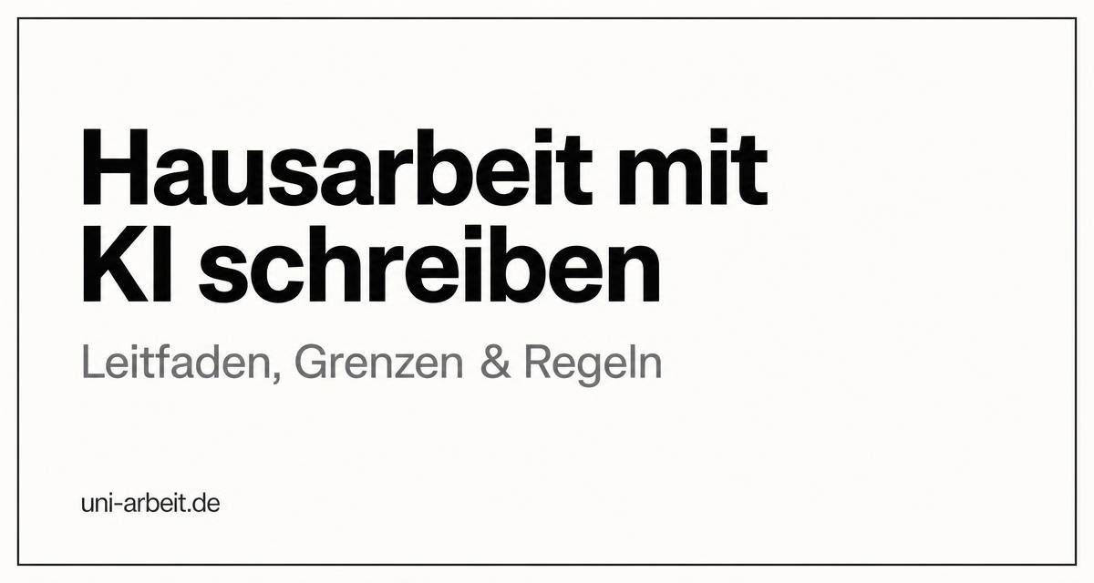 Hausarbeit mit KI schreiben – ohne dass es peinlich wird