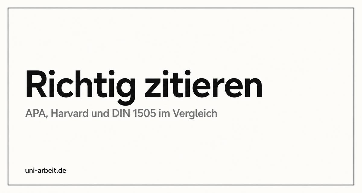 Richtig zitieren: APA, Harvard und DIN 1505 mit Beispielen